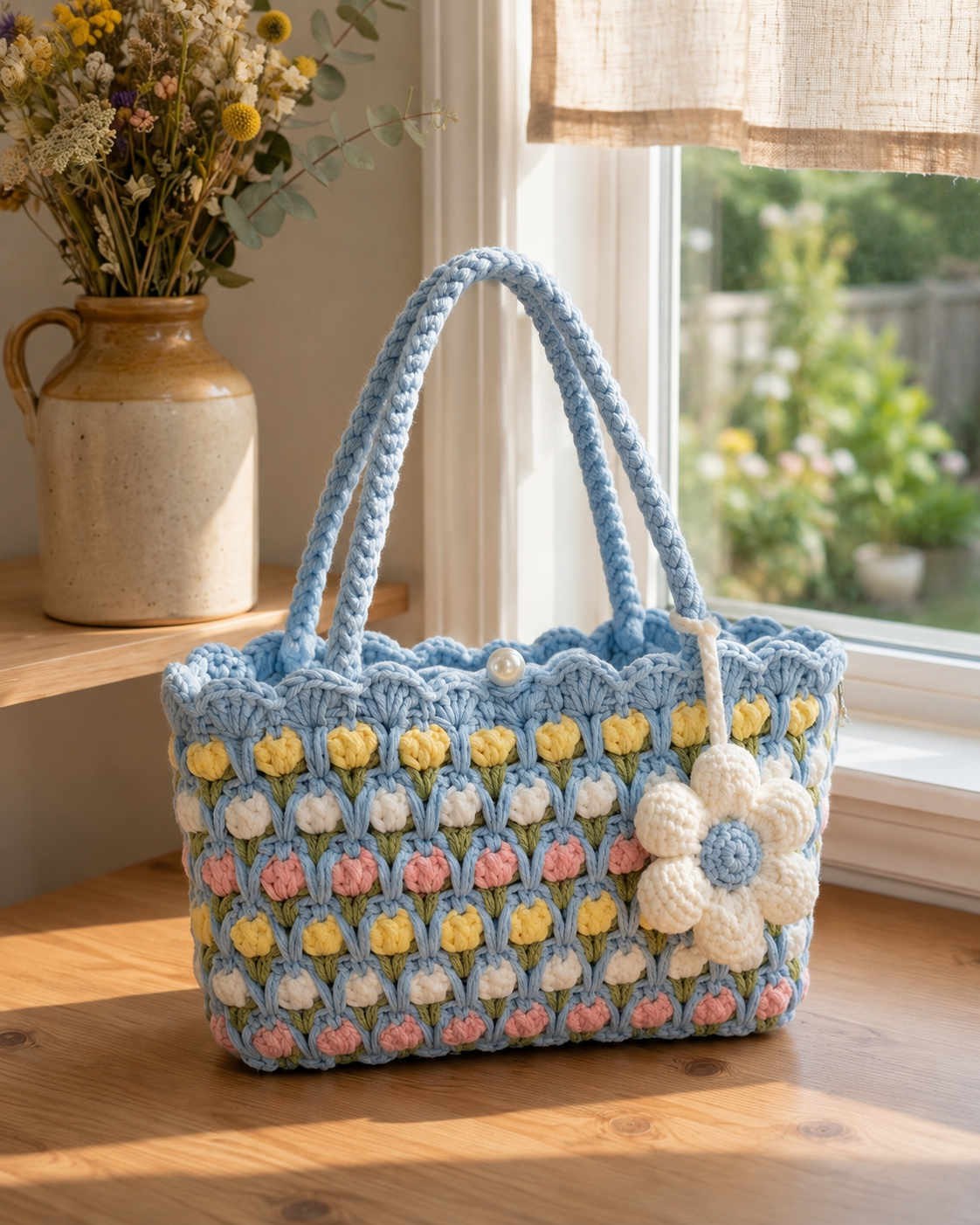 Milo Flower Crochet Bag